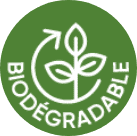 Picto gramme pour illustrer le biodégradable pour les packagings des agrafes à vignes de Cavi Group