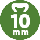 Picto gramme pour illustrer la taille de 10mm pour les packagings des agrafes à vignes de Cavi Group