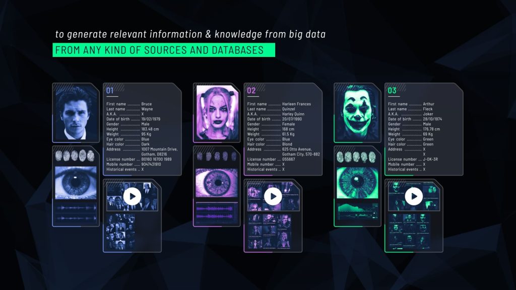 Ecran provenant d'une séquence d'un motion design réalisé pour le spécialiste de l'IA criminel Oppscience