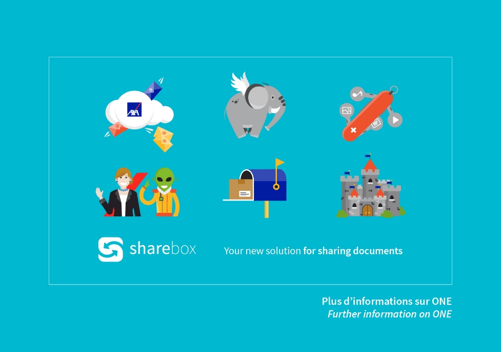 Illustration simplifiée des usages de SharePoint dans l’organisation collaborative chez AXA