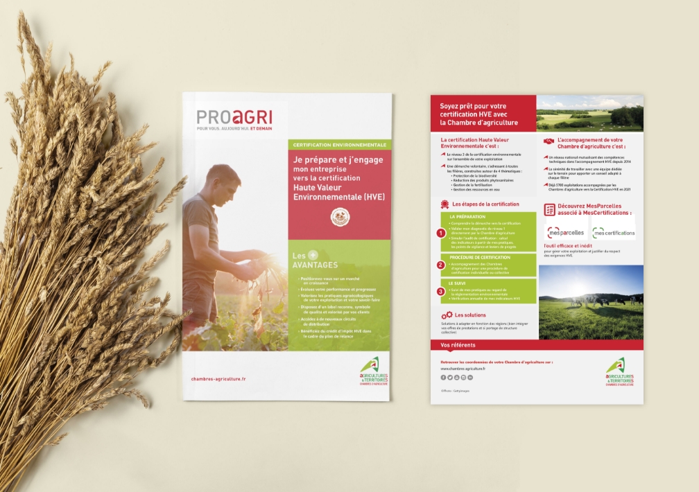 Supports de communication agricole pour PROAGRI, branding local pour les Chambres d’Agriculture