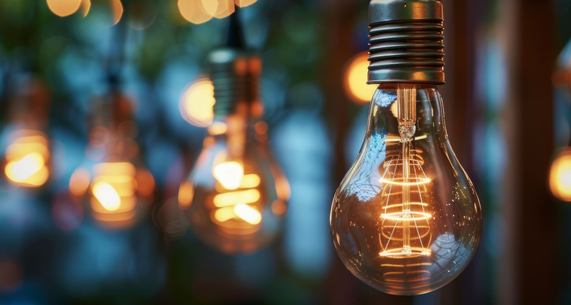 Mise en ambiance autour de l’innovation avec une image de filament lumineux, pour illustrer le concept de cluster