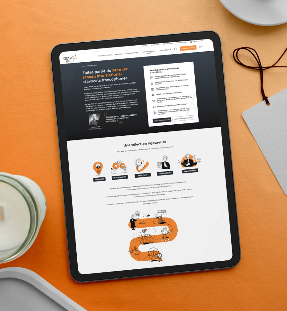 Présentation des services Gesica sur tablette – outil de communication digitale