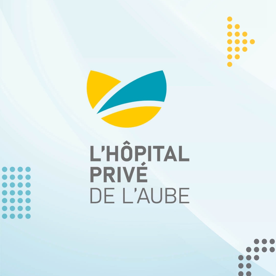 logo principal de l’hôpital privé de l’Aube avec son univers graphique dédié