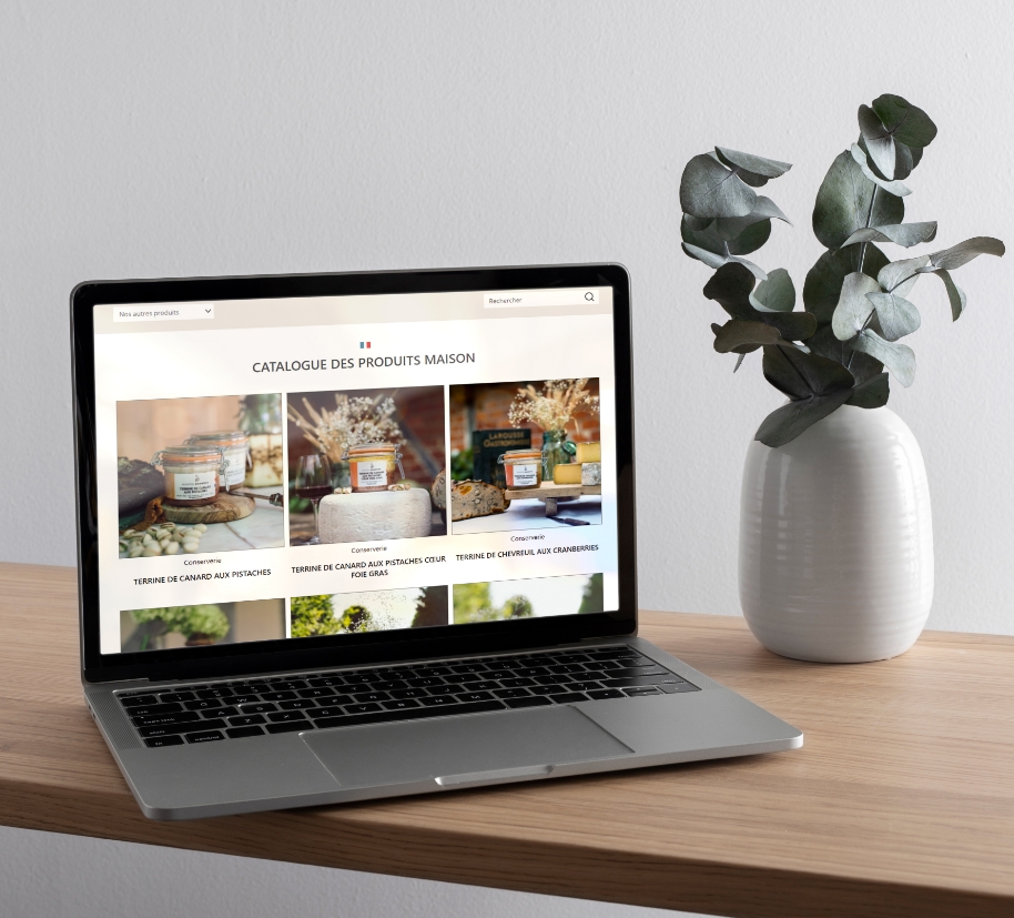Vue desktop du site Maison Branche, interface élégante pour valoriser l’univers événementiel