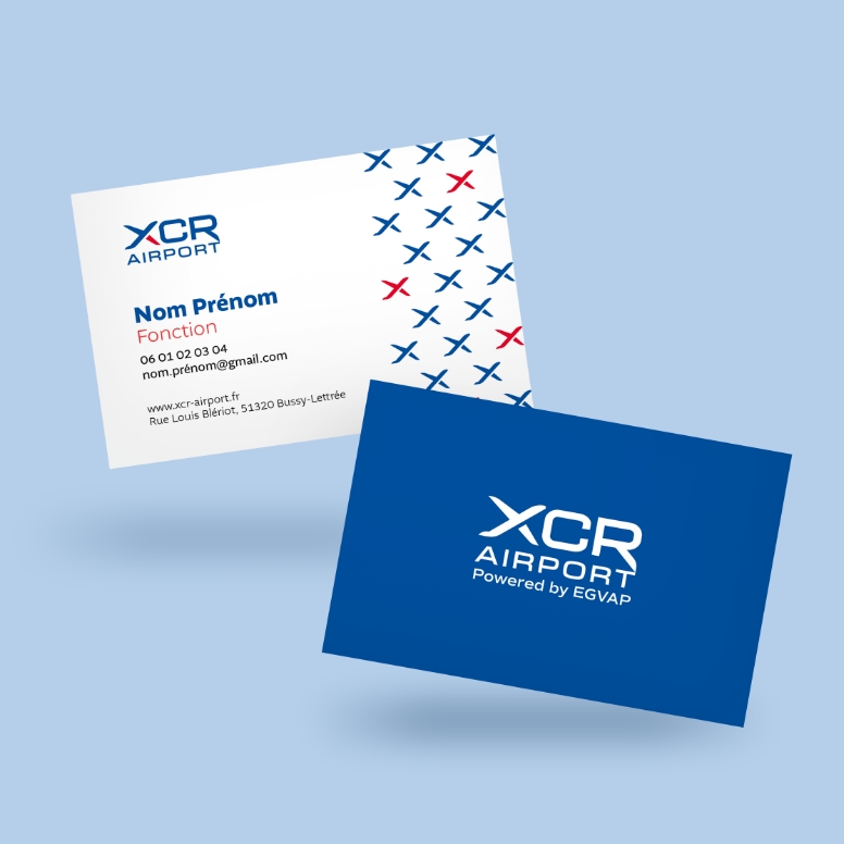 Outils de communication imprimés pour XCR Airport, conçus selon une charte graphique internationale