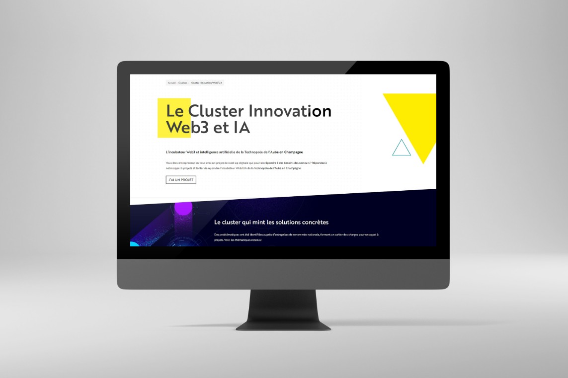 site web événementiel conçu pour les actions des Clusters Innovation
