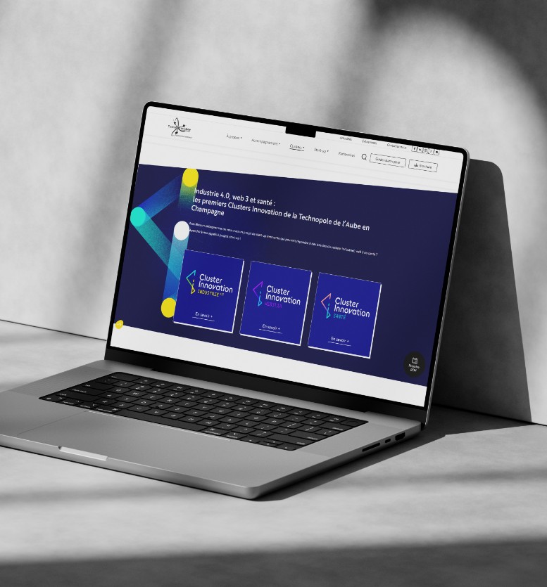 Site de présentation du Cluster Innovation, pensé pour renforcer sa visibilité digitale