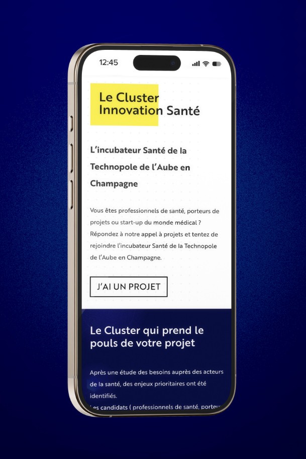 Site web événementiel conçu pour les actions des Clusters Innovation