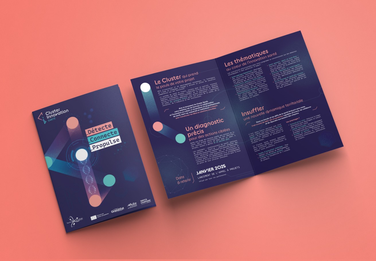Brochures adaptées au mobile et invitations responsives pour les Clusters Innovation.