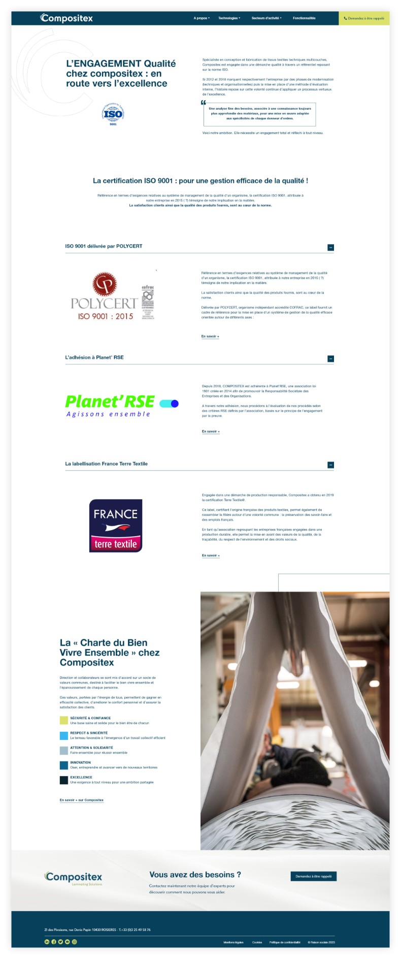 Compositex - Page engagement
