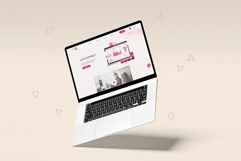 Aperçu du site CRM Eudonet repensé avec un webdesign illustré et structuré