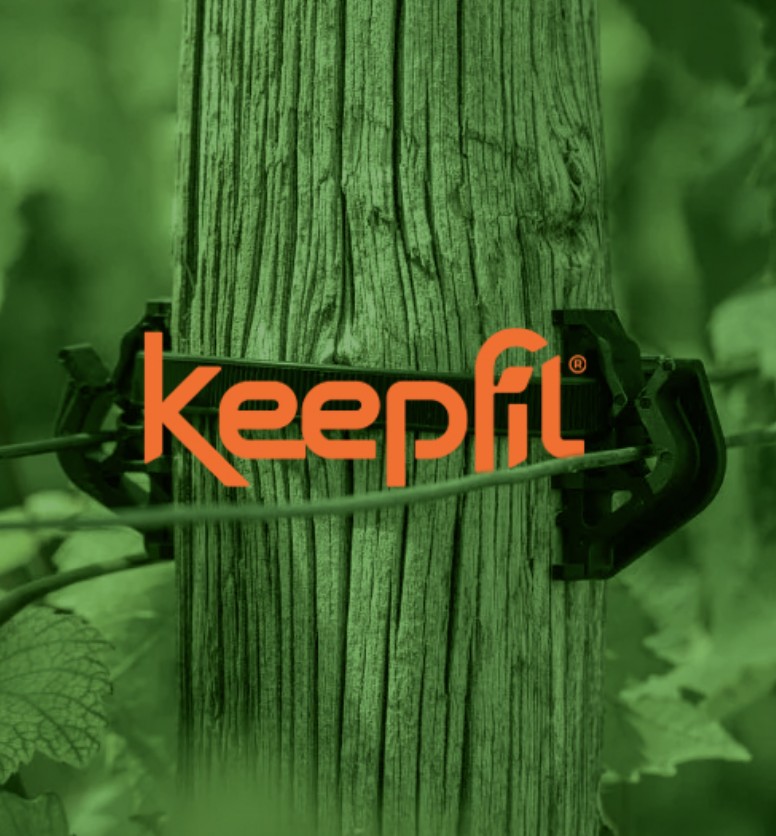 Logo créé pour Keepfil, marque de Cavigroup, spécialisée dans les tuteurs Tutofi et autres supports agricoles.