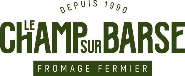 Nouveau logo Le Champ Sur Barse dans sa version avec une typographie verte sur fond blanc