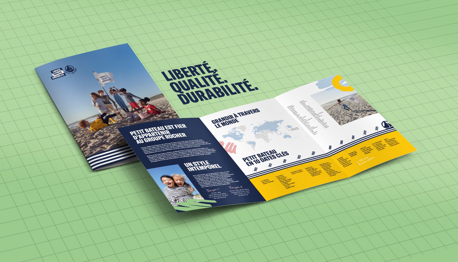 Brochure institutionnelle Petit Bateau destinée aux équipes commerciales
