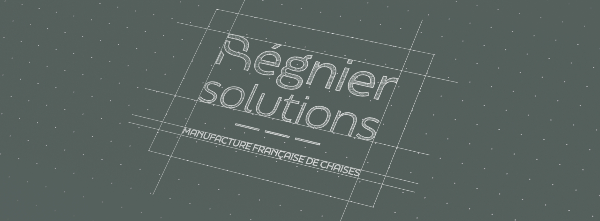 Recherches graphiques autour du logo Régnier Solutions, identité visuelle inspirée de la précision artisanale