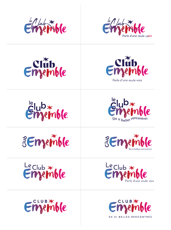 Le Club Ensemble x Studio Ikadia : projet de logo