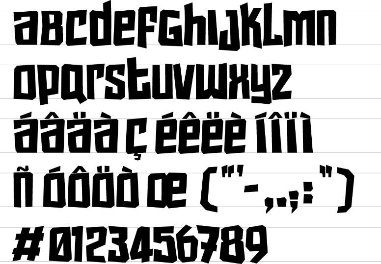 Typographie personnalisée développée pour Tamba, identité visuelle originale et reconnaissable