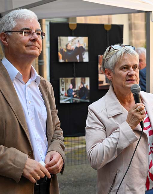 Portraits de Pascale et Jean Yves Parisot - Propriétaire de l'abbaye de Luxeuil